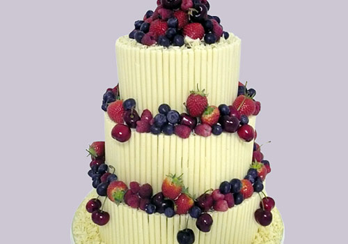 A Wedding Cake with fruit